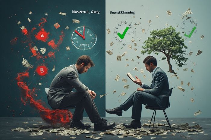 Early retirement withdrawal versus strategic planning comparison costs