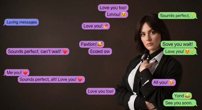 Smartphone showing text conversation with clear communication and proper context
