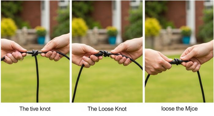 How to tie extension cords together to prevent them from unplugging