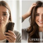 Woman discovering hidden causes of hair loss and regaining healthy hair growth