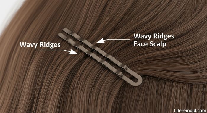 Correct way to use bobby pins with ridges facing scalp for better hold
