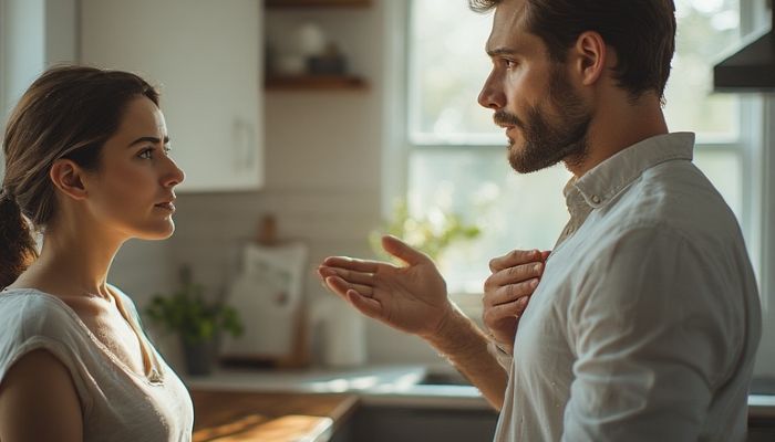 Man sincerely apologizing to partner demonstrating how sorry can save a relationship