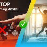 Person hitting snooze button versus energetically waking up comparison showing morning routine mistakes