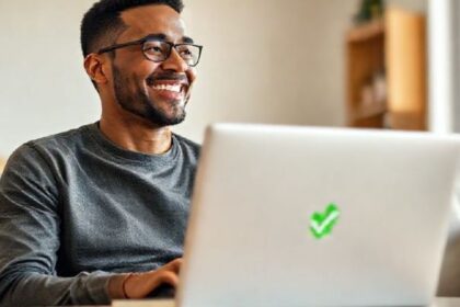 A person feeling happy and relieved after using the best tax filing software for an easy return.