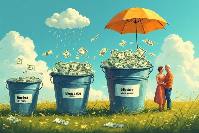 Bucket strategy retirement withdrawal approach three-bucket system