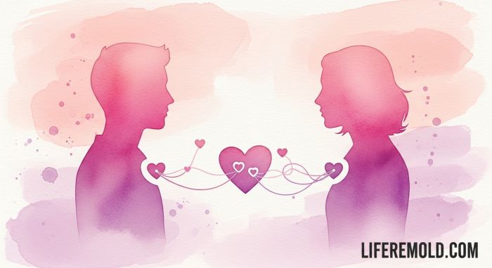 Visual representation of emotional intimacy and connection between partners