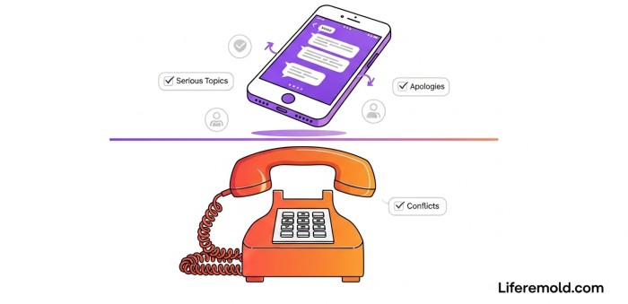 When to Switch From Texting to Calling Infographic