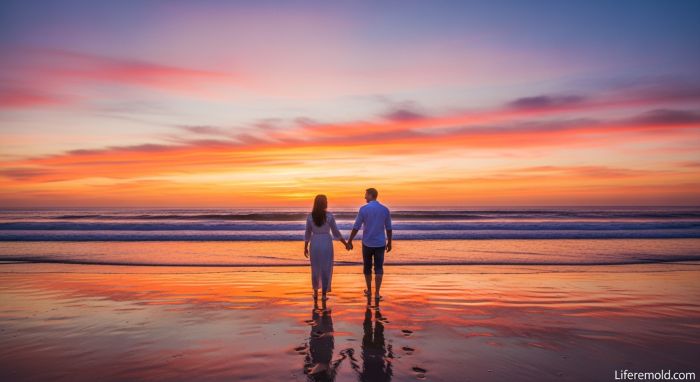 Couple walking together symbolizing relationship journey and growth