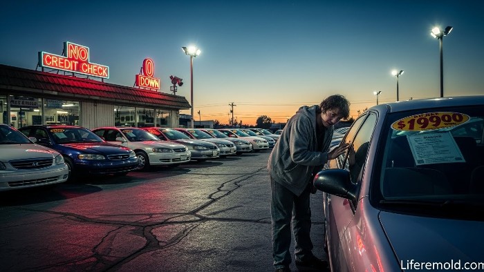 Neon signs for bad credit car loans and buy here pay here dealerships
