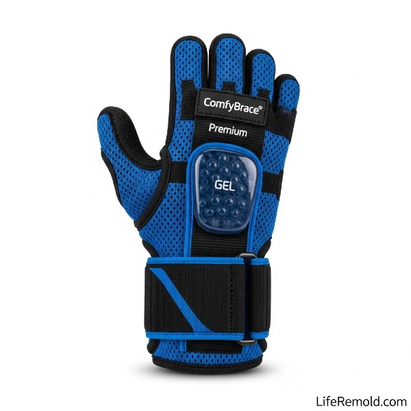 Comfortable wrist brace for sleeping with gel support padding