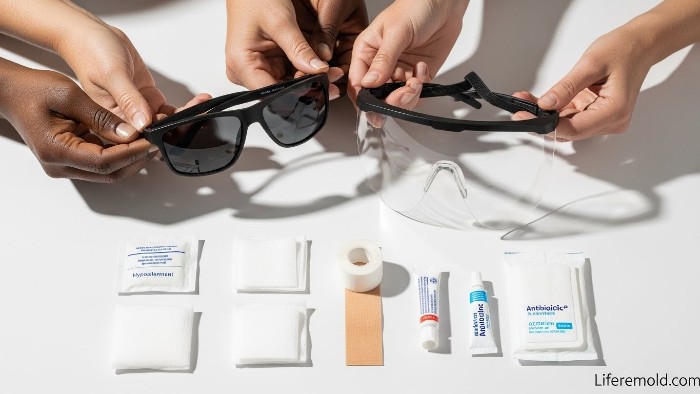 Post-operative eye protection equipment for cataract surgery recovery