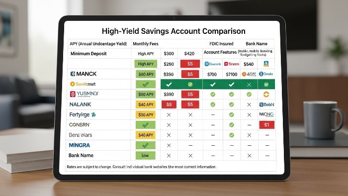 Best high-yield savings account rates comparison 2026