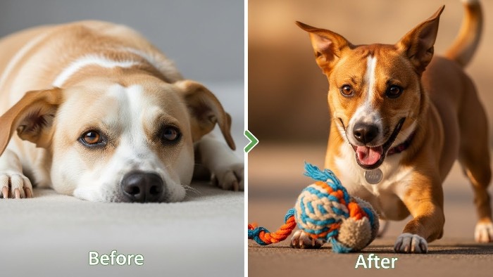 Dog recovery before and after stopping diarrhea fast with home remedies