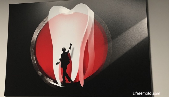 Artistic silhouette of Tom Cruise symbolizing his career success despite dental flaws.