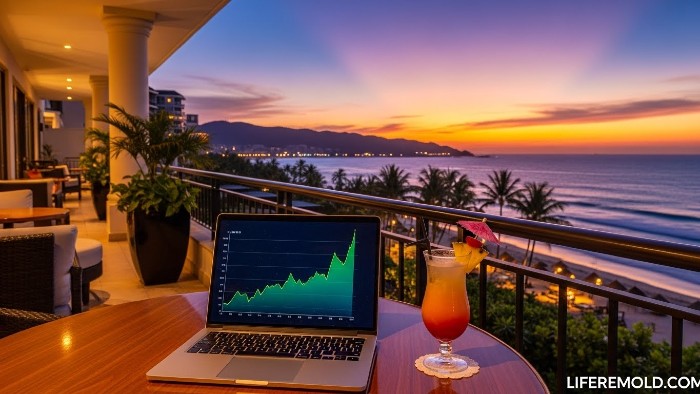 Passive income streams allowing for travel and financial freedom