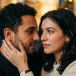 Deep emotional connection between partners looking into each other's eyes with understanding