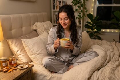 Nighttime skincare drink routine for radiant morning complexion