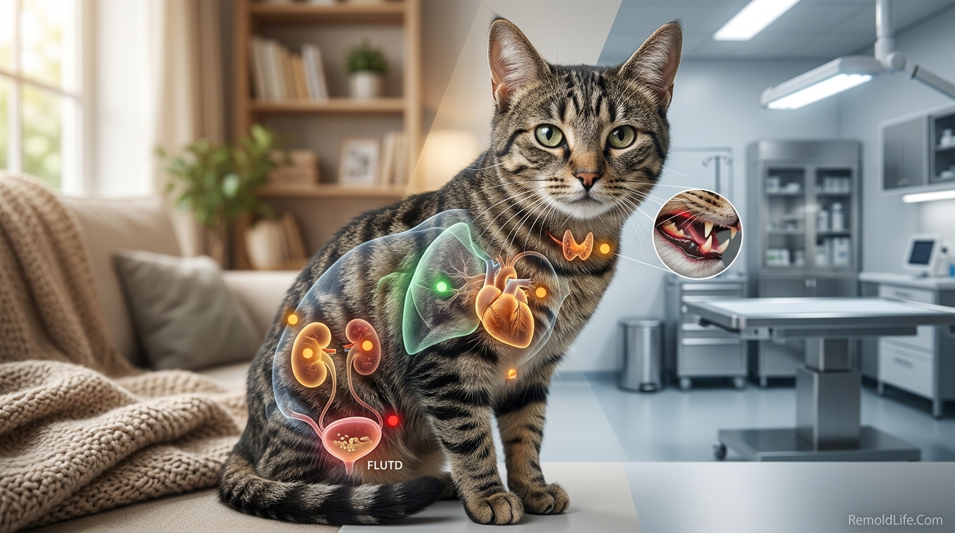 Common cat health problems complete guide featured image showing feline illness signs and veterinary care