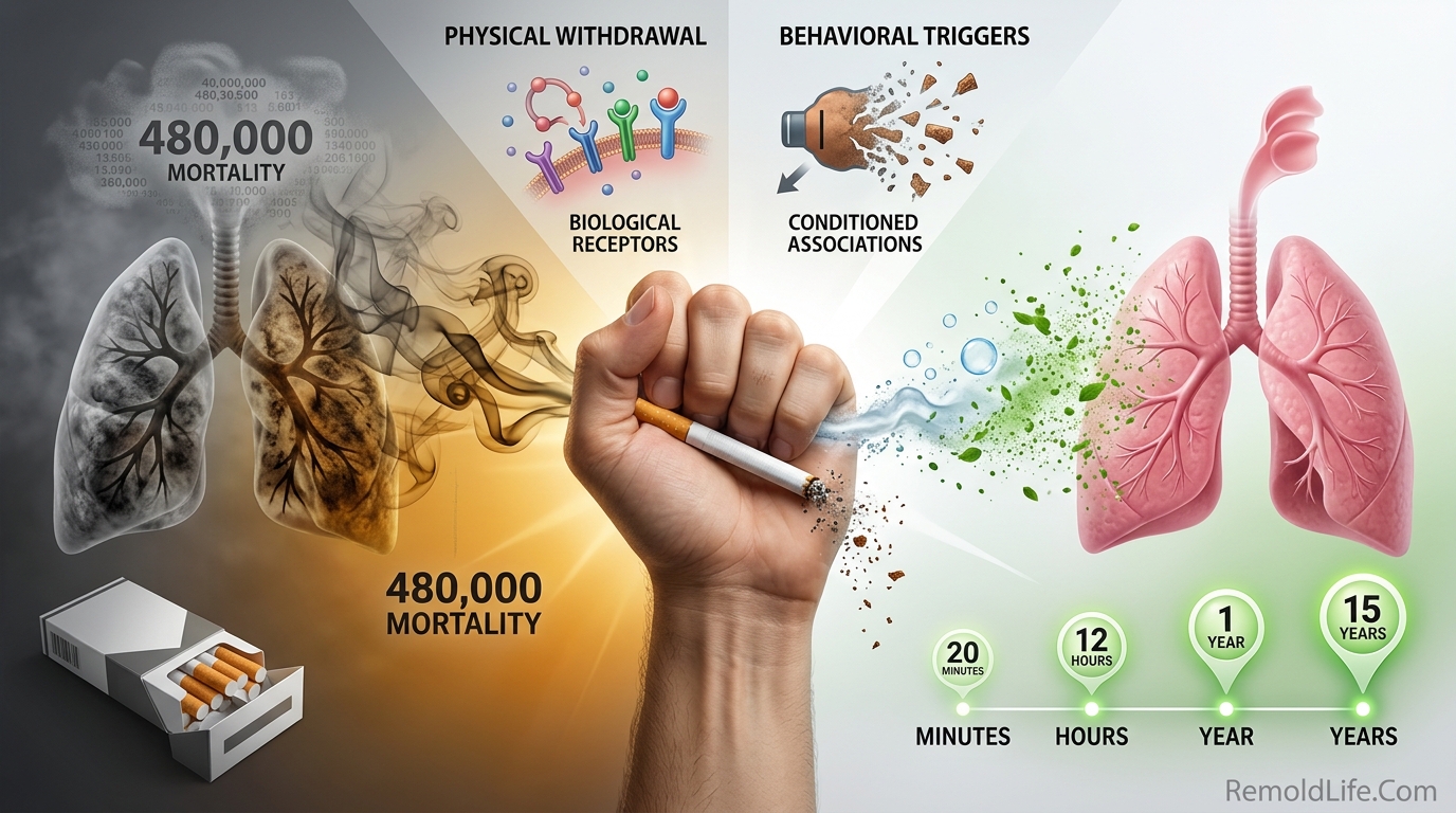 How to quit smoking effectively complete guide featured image showing nicotine addiction and cessation methods