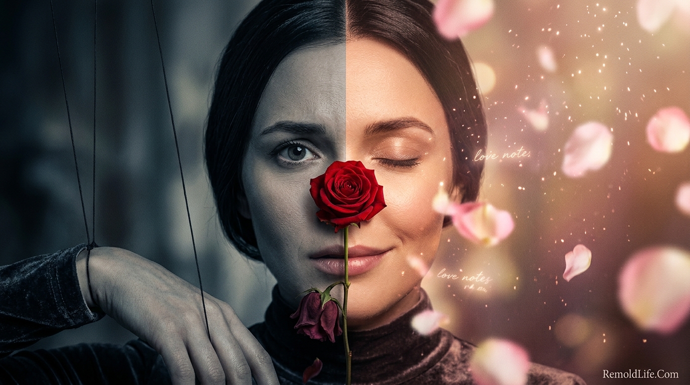 Love bombing featured image showing emotional manipulation disguised as affection